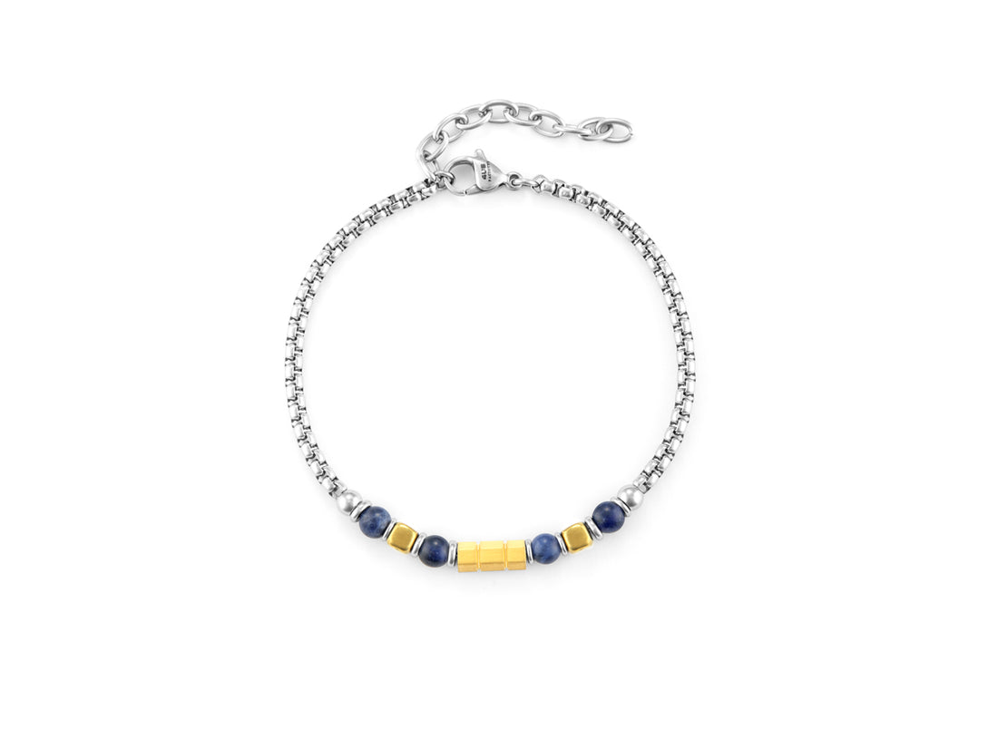 Bracciale Uomo 4US Cesare Paciotti acciaio e lapislazzuli  4UBR6604