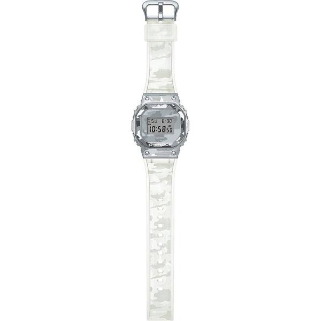 Orologio Uomo Casio G-SHOCK Gomma Acciaio Bianco Quarzo Digitale GM-5600SCM-1ER