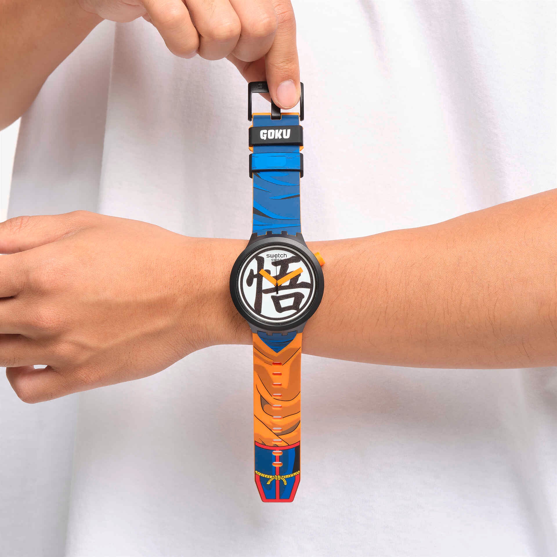Orologio Uomo Swatch Bioceramica Dragonball Goku Quarzo Solo Tempo SB01Z101
