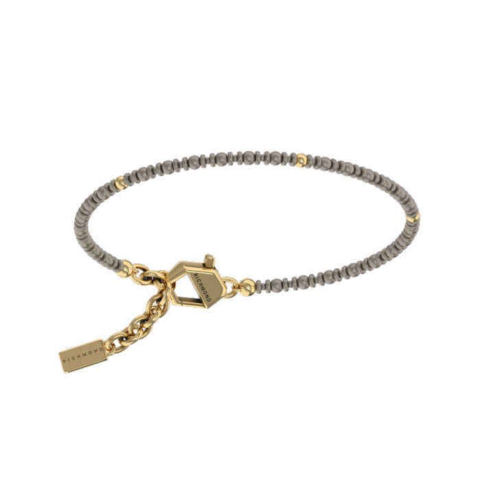 Bracciale Uomo John Richmond Titanio Diamante Nero Oro 9 Kt JRTB05GG
