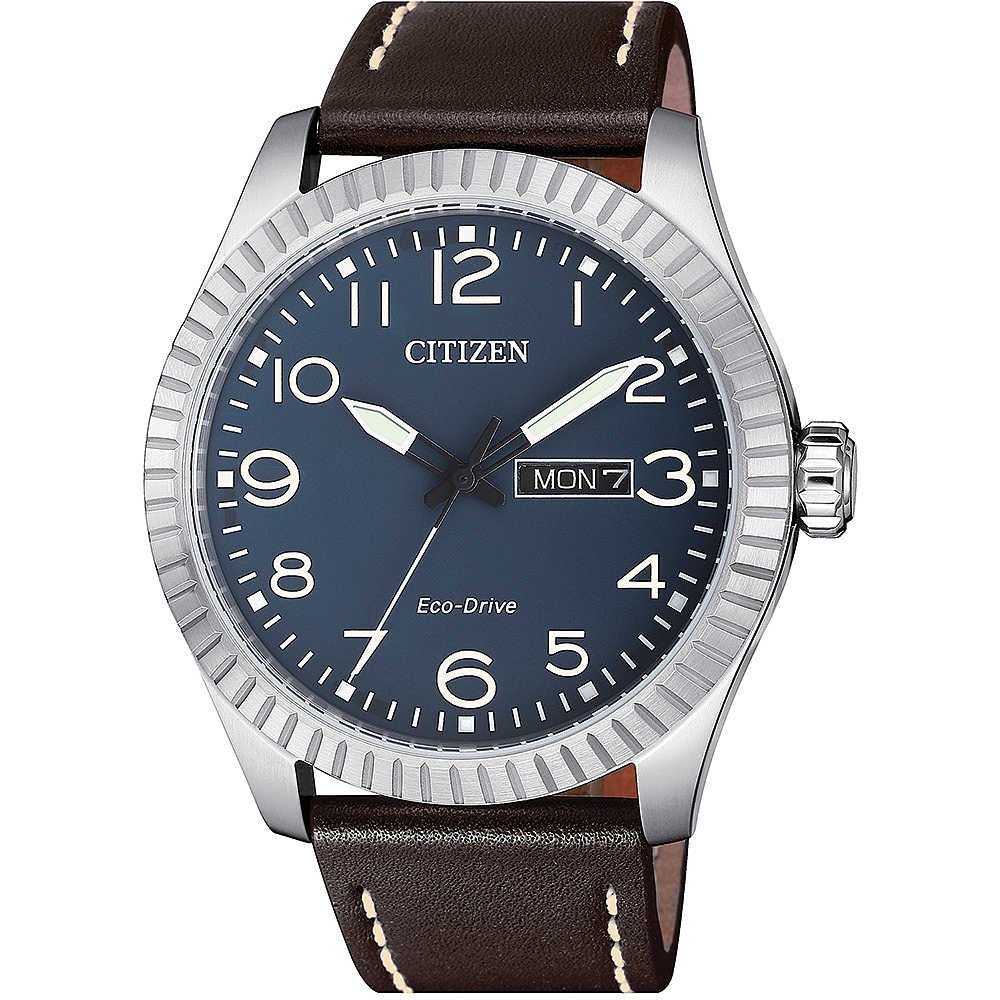 Orologio Uomo Acciaio Citizen Acciaio Solo Tempo Eco Drive Day-Date BM8530-11L