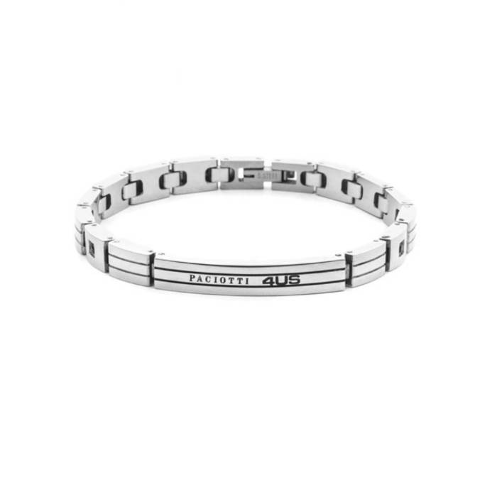 Bracciale Uomo 4US Cesare Paciotti Acciaio Targhetta 4UBR8452