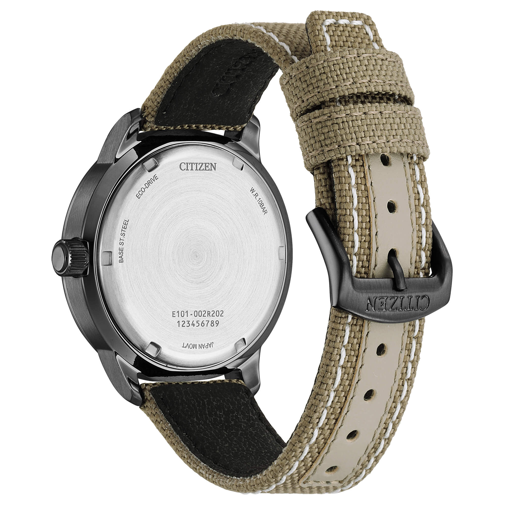 Orologio Uomo Citizen Eco Drive Solo Tempo Doppia Data Acciaio Cordura BM8595-16H
