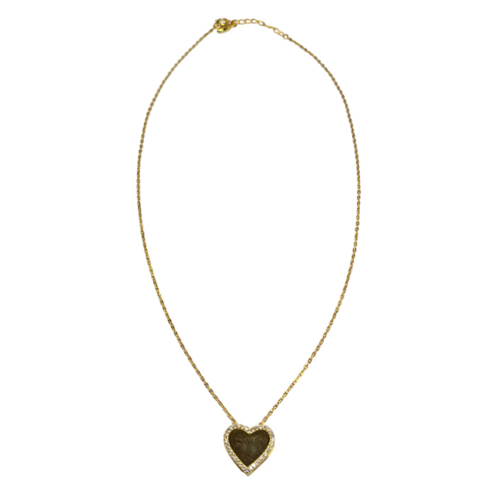 Collana Donna Re Mida Argento Dorato Cuore Piccolo Zirconi Bianchi CL DJV P5