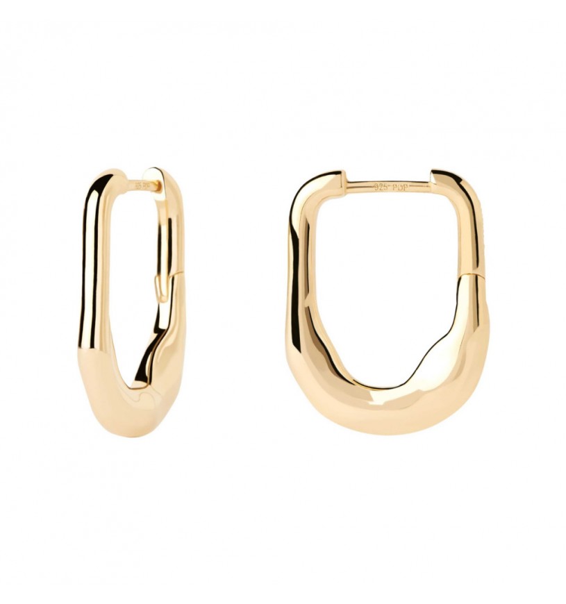 Orecchini Donna PDPaola Argento Dorata 925 Cerchi MAGMA AR01-C28-U