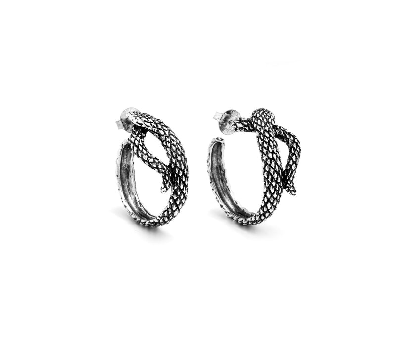Orecchini Donna Giovanni Raspini Argento 925 Cerchio Serpente 11258