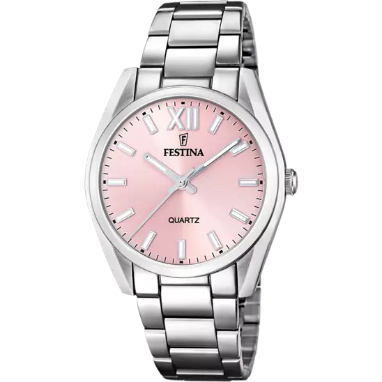 Orologio Donna Festina Acciaio Lucido Rosa Quarzo Solo Tempo F20622/2