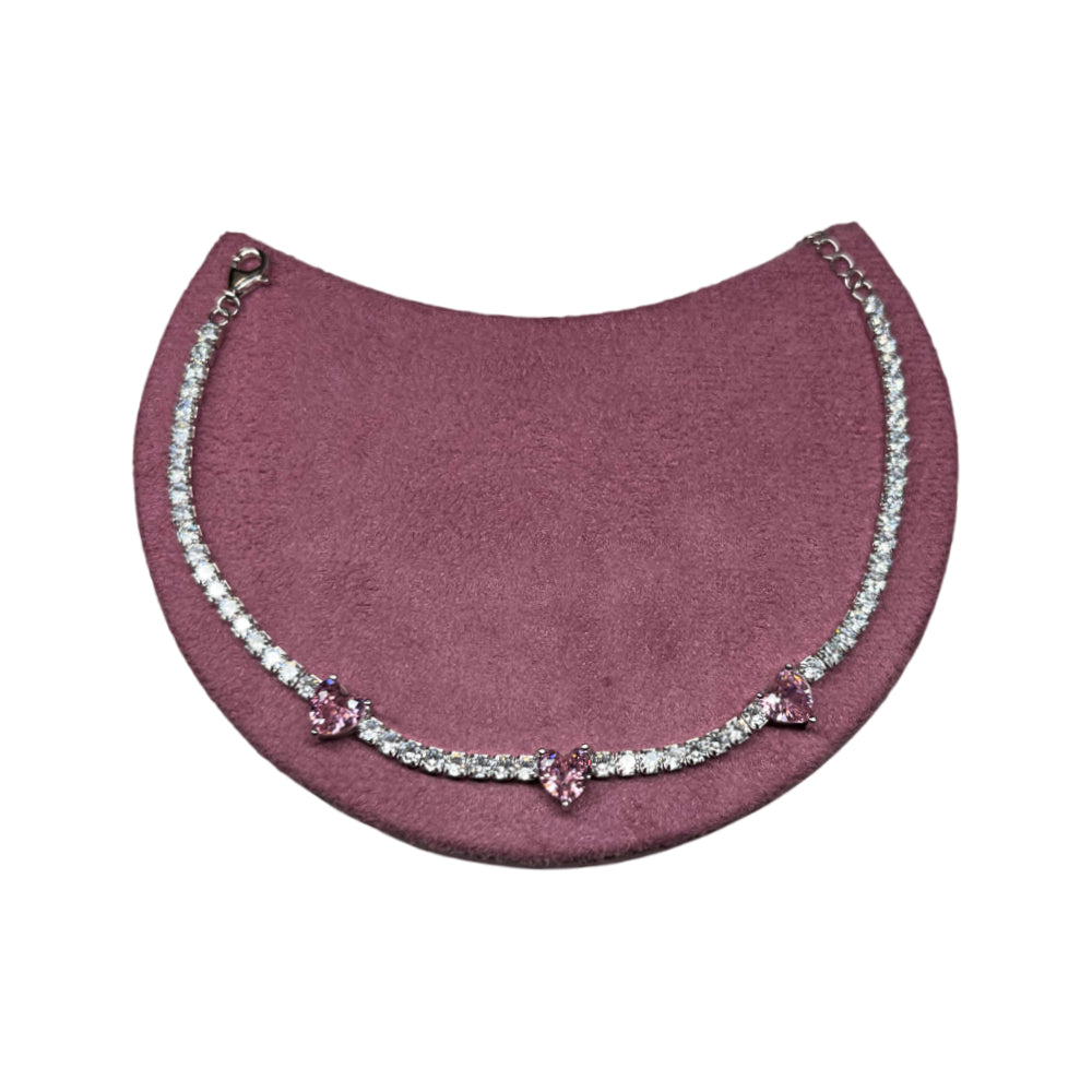 Bracciale Donna Re Mida Tennis Argento 925 Zirconi Cuore Rosa Tennis-39
