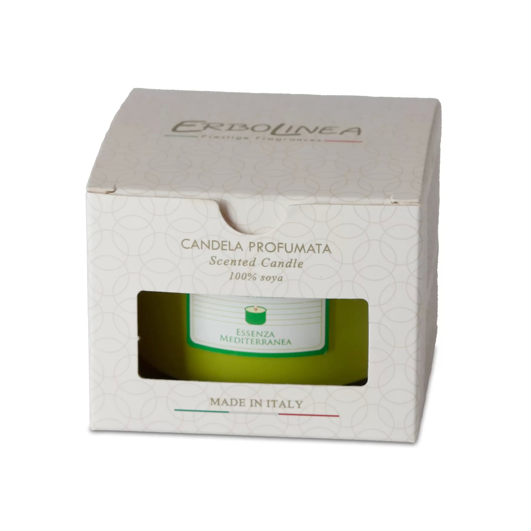 Candela Profumata D'Ambiente Erbolinea Fragranza  Essena mediterranea