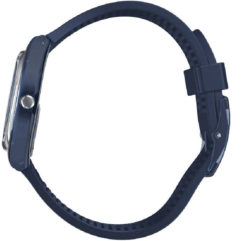 Orologio Donna Gomma Resina Swatch Quarzo Solo Tempo Glitter Sideral Blue GN269