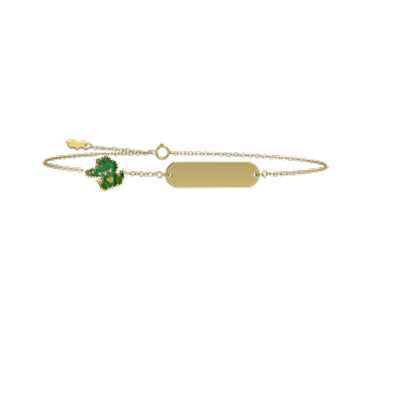 Bracciale Bambino Nanan Oro 9 KT Personalizzabile Dinosauro NGLD0095