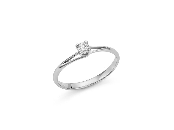 Anello Donna Miluna Solitario Oro Bianco 18 KT Diamanti LID3213-011G7