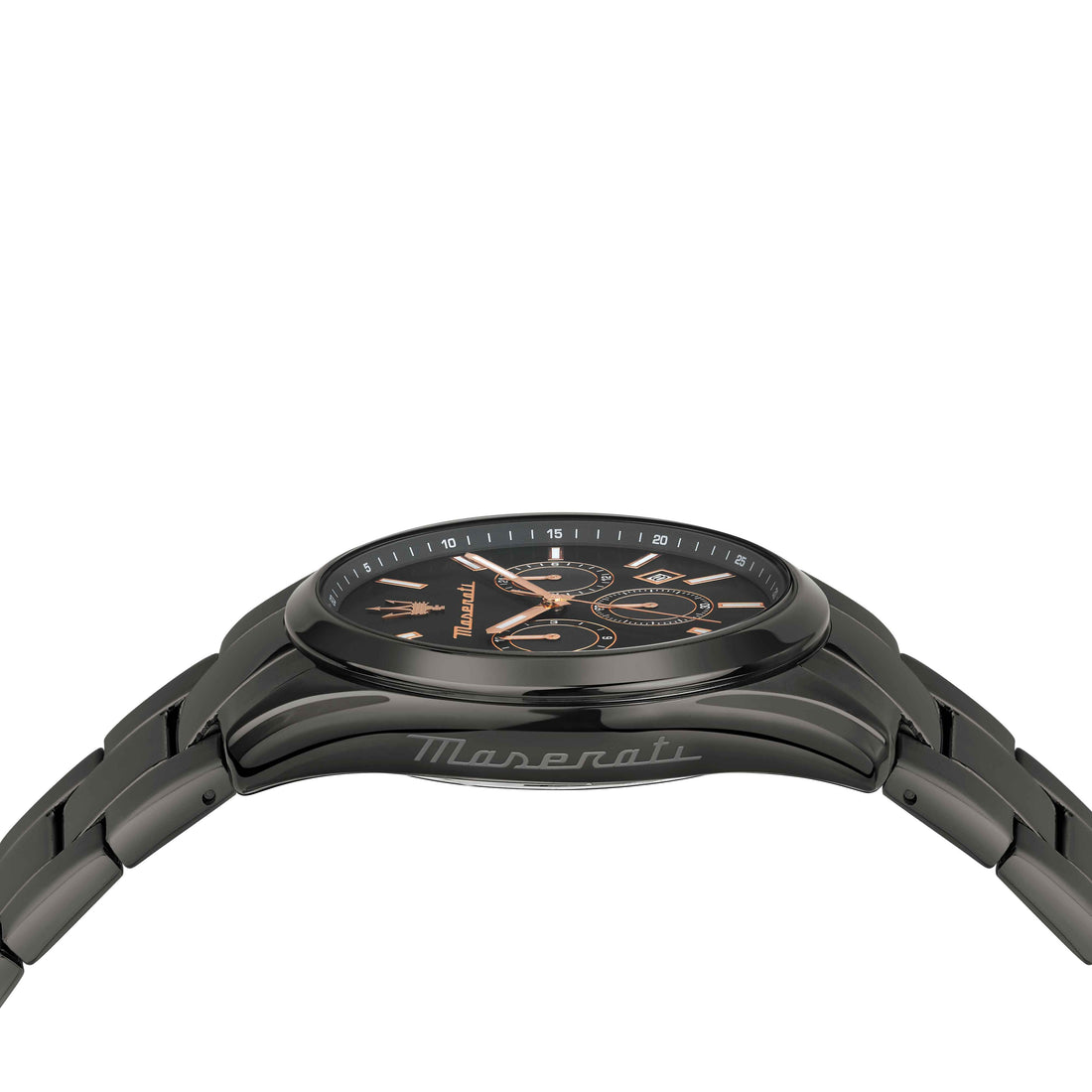 Orologio Uomo Maserati Acciaio Nero Lucido Quarzo Cronografo Data Rosè R8853151001
