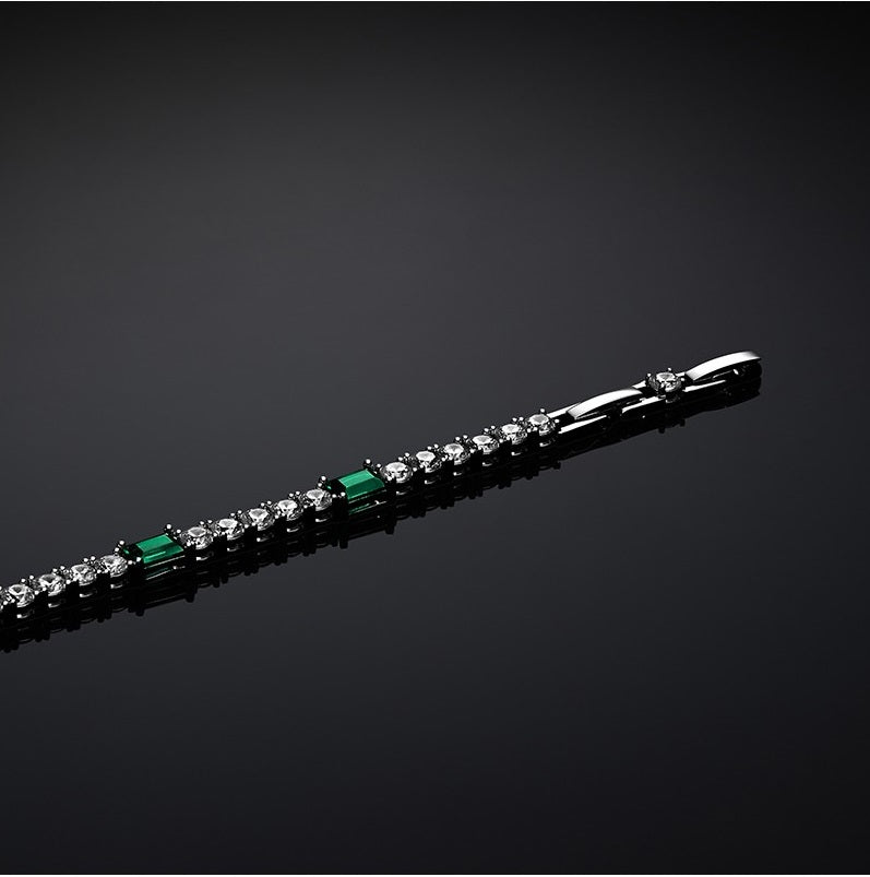 Bracciale Donna Chiara Ferragni Tennis Zirconi Bianchi e verdi J19AWJ04