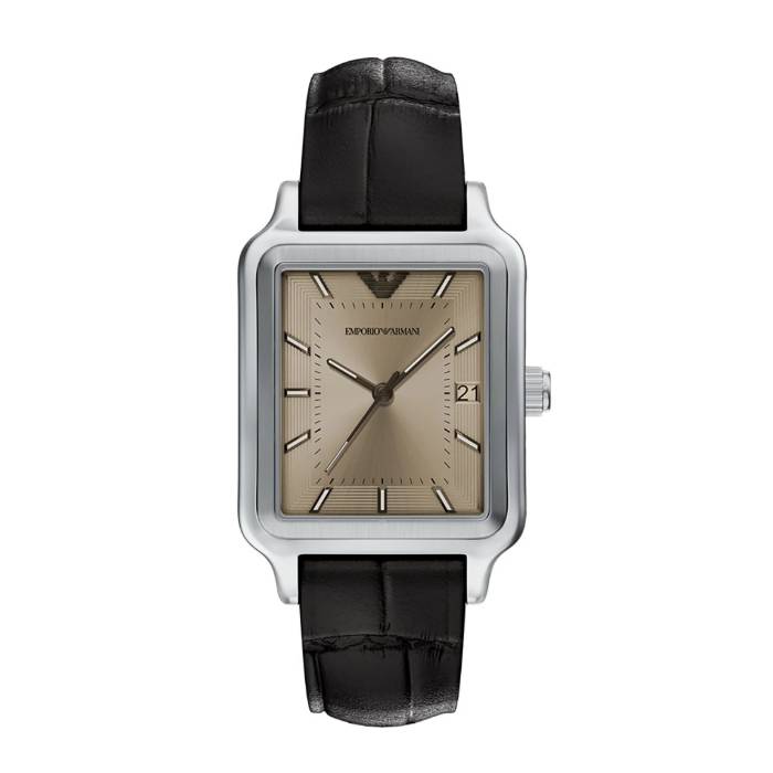 Orologio Uomo Emporio Armani Quarzo Data Bronzo Cinturino Pelle Marrone AR11756