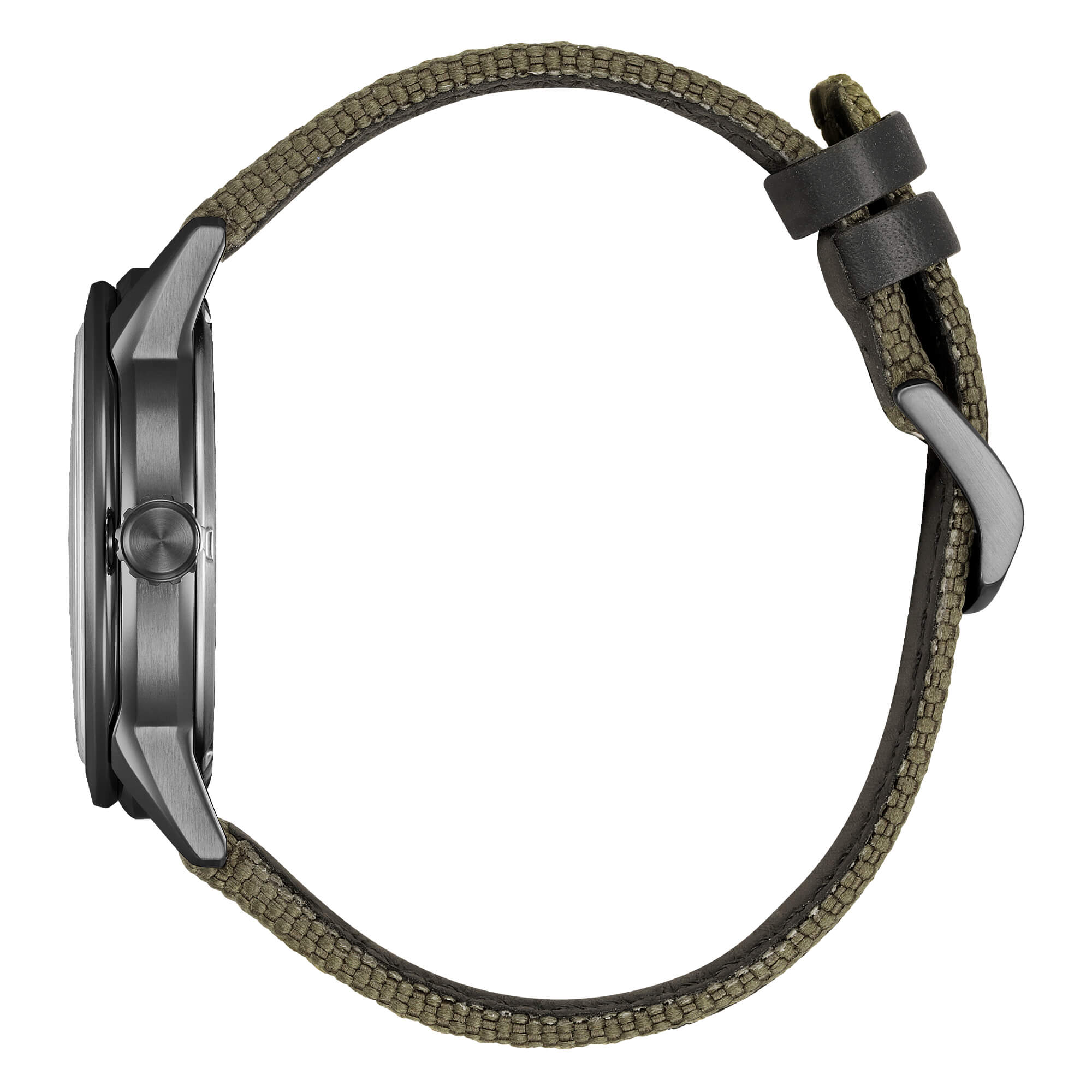 Orologio Uomo Citizen Verde Militare Eco-Drive Acciaio Data AW1877-09X