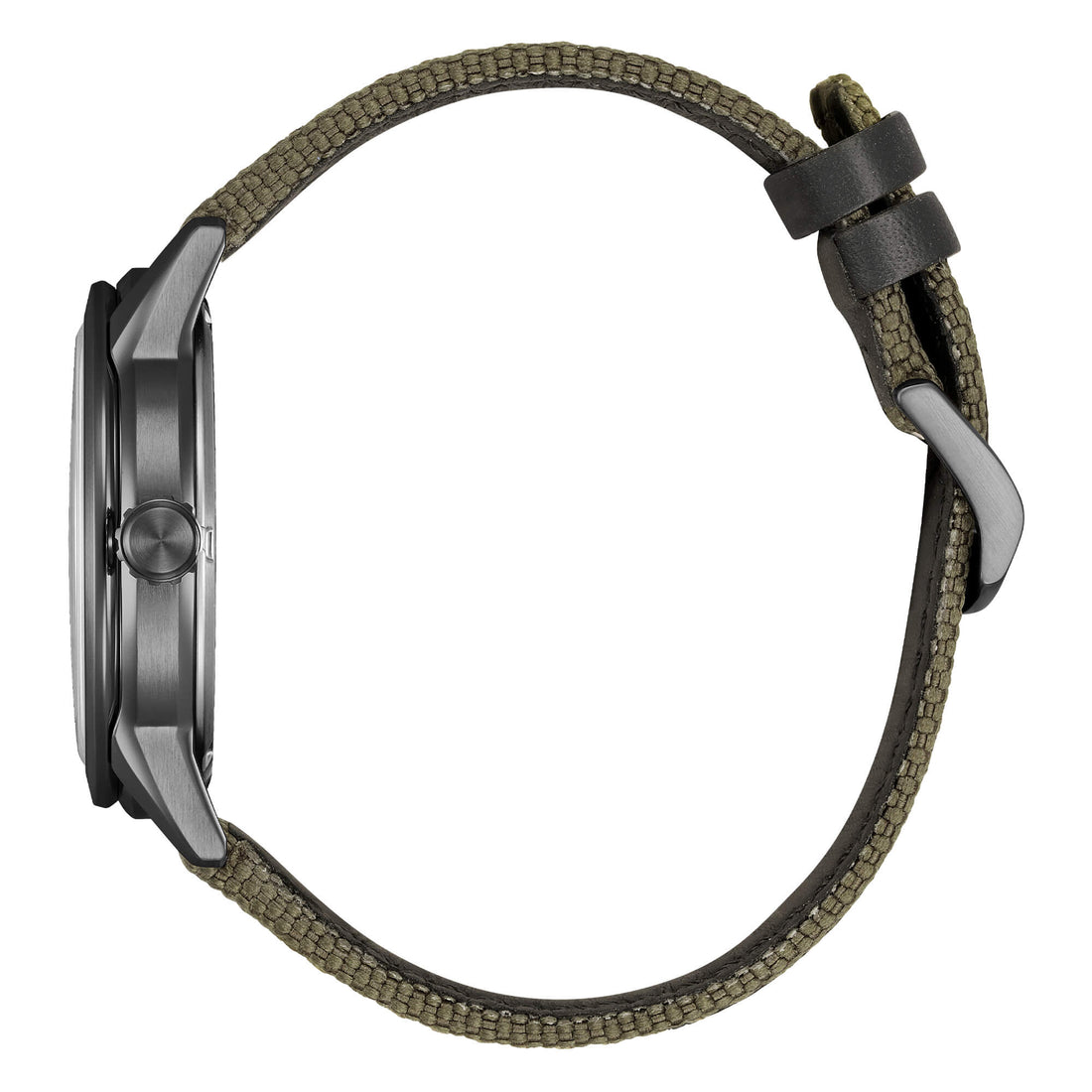 Orologio Uomo Citizen Verde Militare Eco-Drive Acciaio Data AW1877-09X