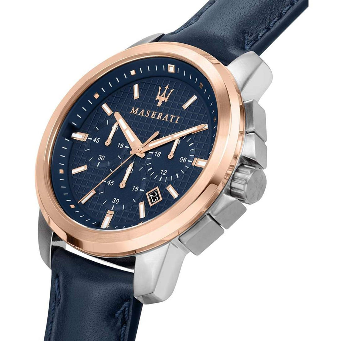 Orologio Uomo Acciaio Maserati Quarzo Cronografo Data Blu Rosè R8871621015