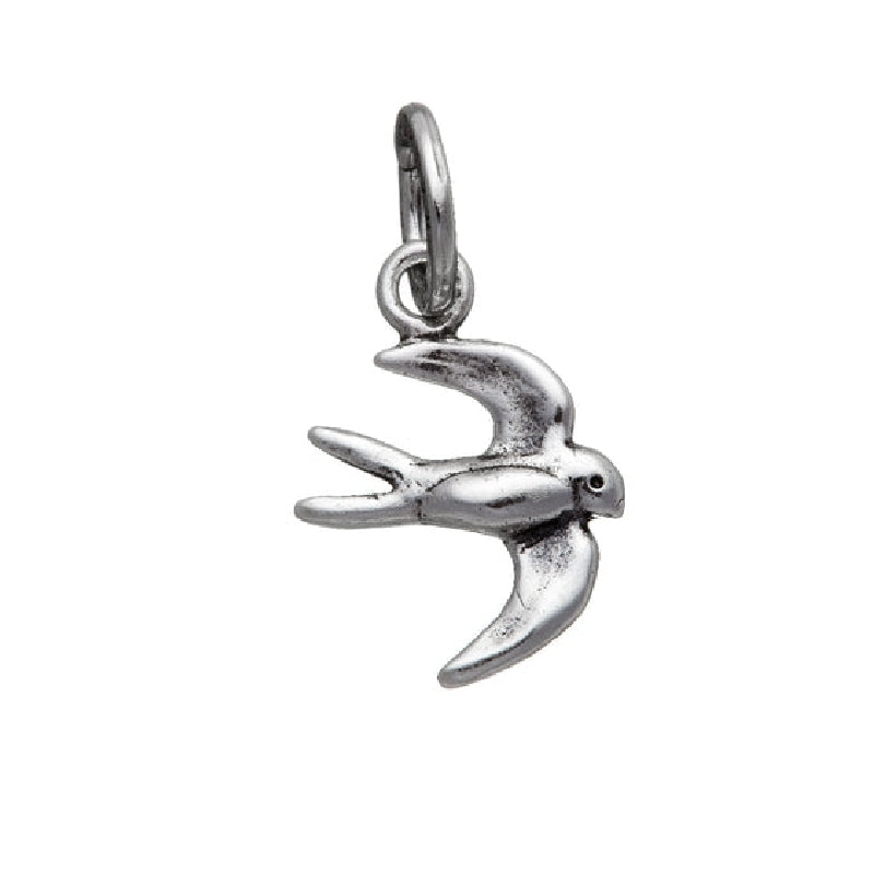 Charm Unisex Giovanni Raspini Argento 925 Ciondolo Rondine Realizzato A Mano 09644