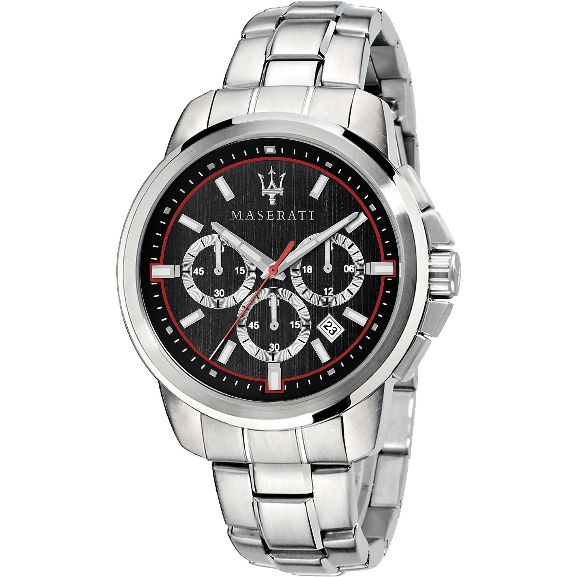 Orologio Uomo Maserati Acciaio Cronografo Nero Rosso Data R8873621009