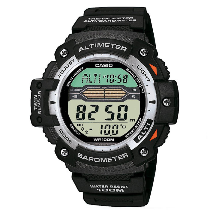 Orologio Uomo Gomma Casio Quarzo SGW-300H-1AVER Digital Nero Altimetro Barometro