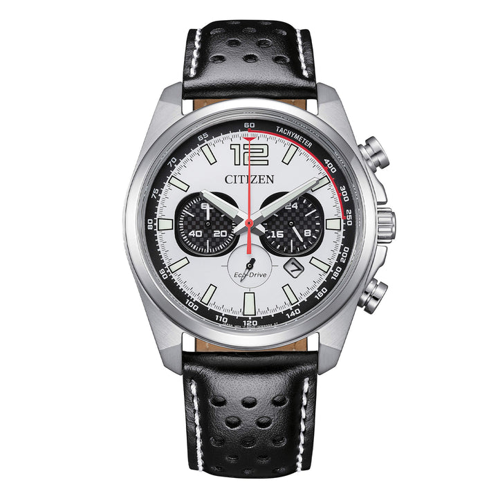 Orologio Uomo Citizen Blu Pilot Eco-Drive Cronografo Acciaio Data CA4640-09A