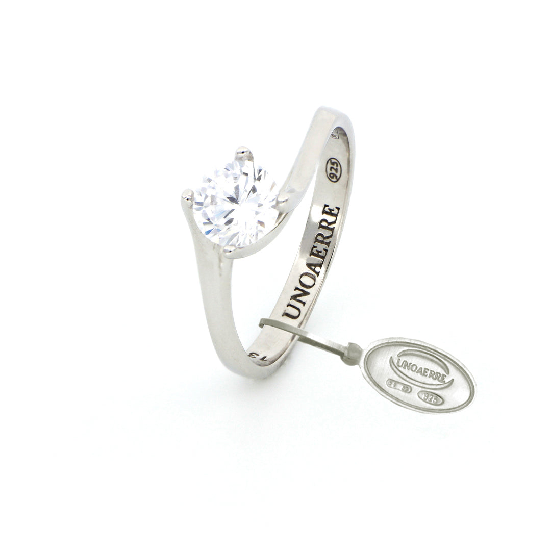 Anello Donna Unoaerre Argento Bianco 925 Maxi Solitario Zircone Bianco 504460