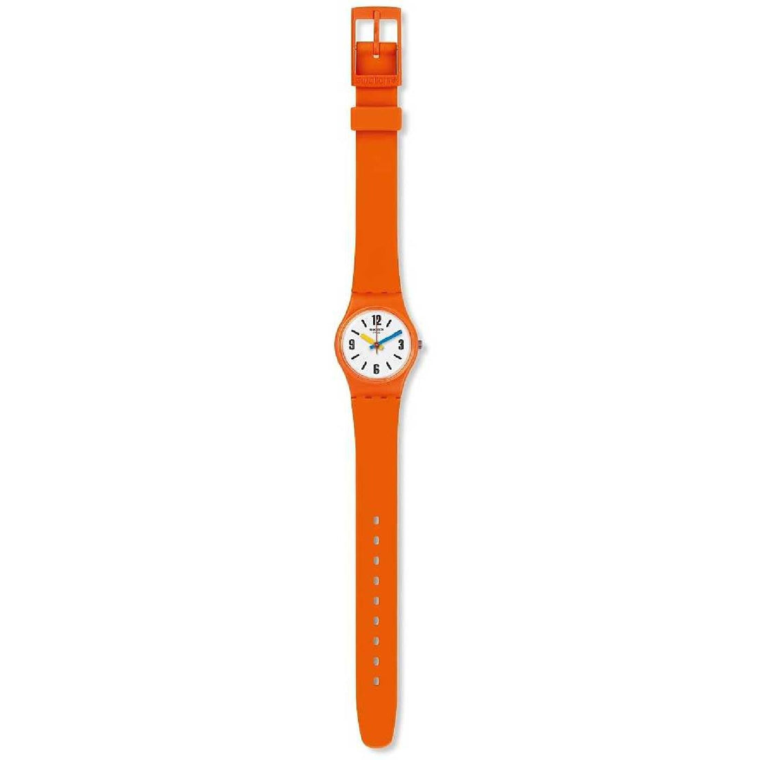 Orologio Uomo Bambino Gomma Resina Swatch Quarzo Solo Tempo Arancione LO114