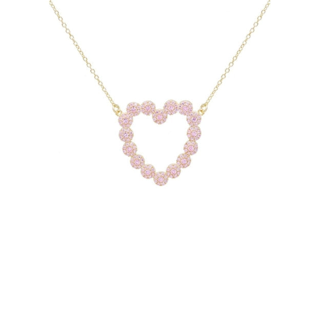 Collana Donna Lauren P. Argento 925 Cuore Pavè Zirconi Rosa CL0067GRS