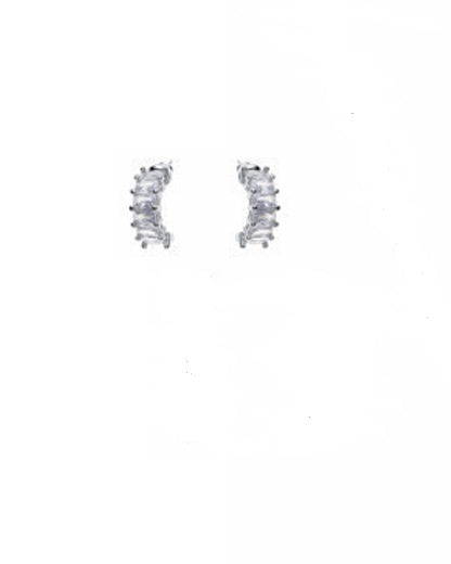 Orecchini Donna Ottaviani Bronzo Argentato Con Zirconi Bianchi 5010530-1