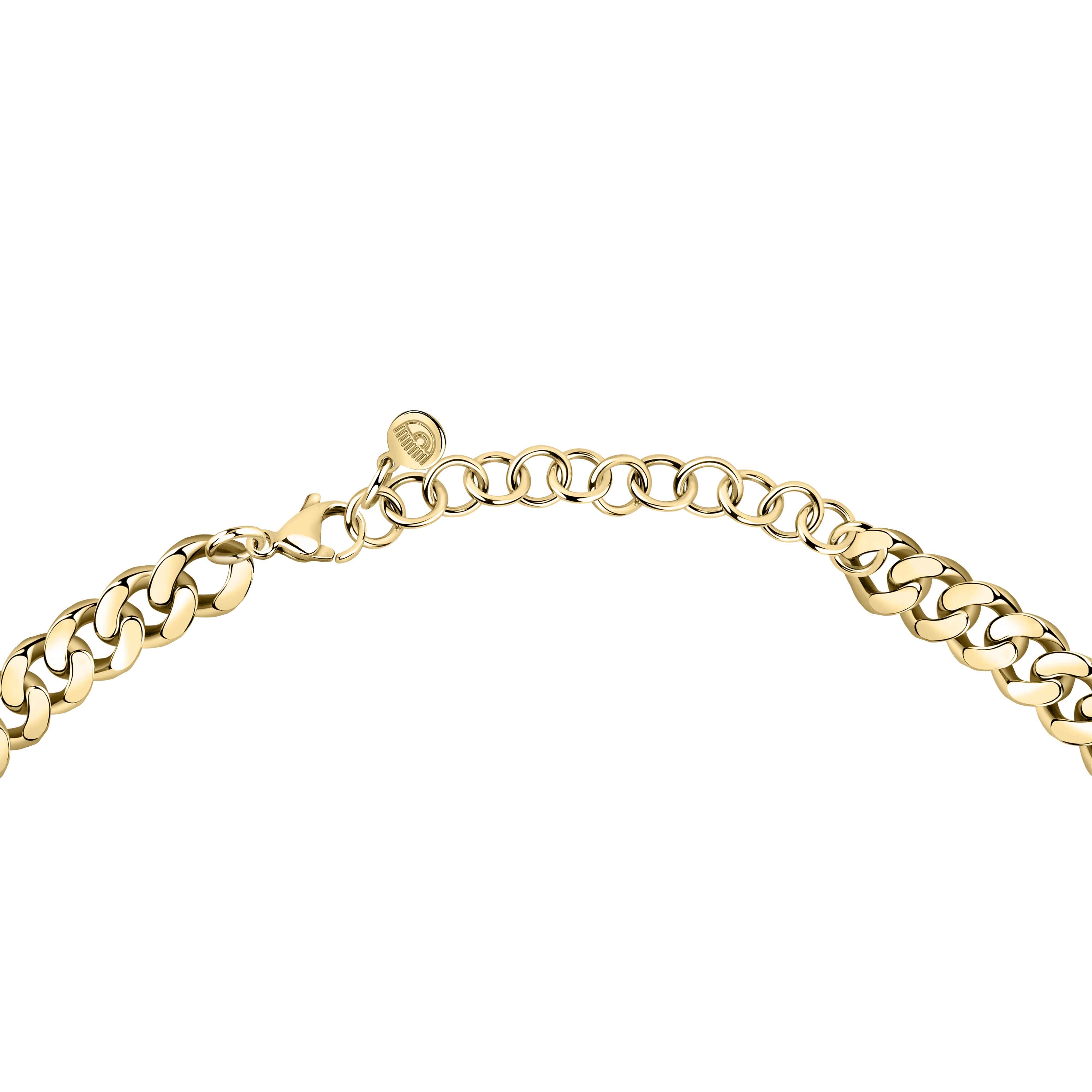 Collana Donna Chiara Ferragni Catena Groumette Dorata Zircone Rosa