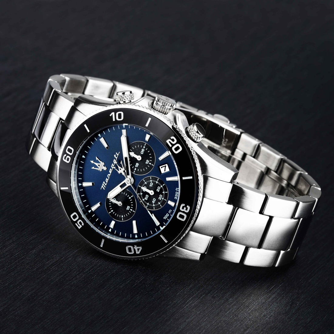 Orologio Uomo Maserati Acciaio Quarzo Cronografo Blu Data 100 M R8873600009