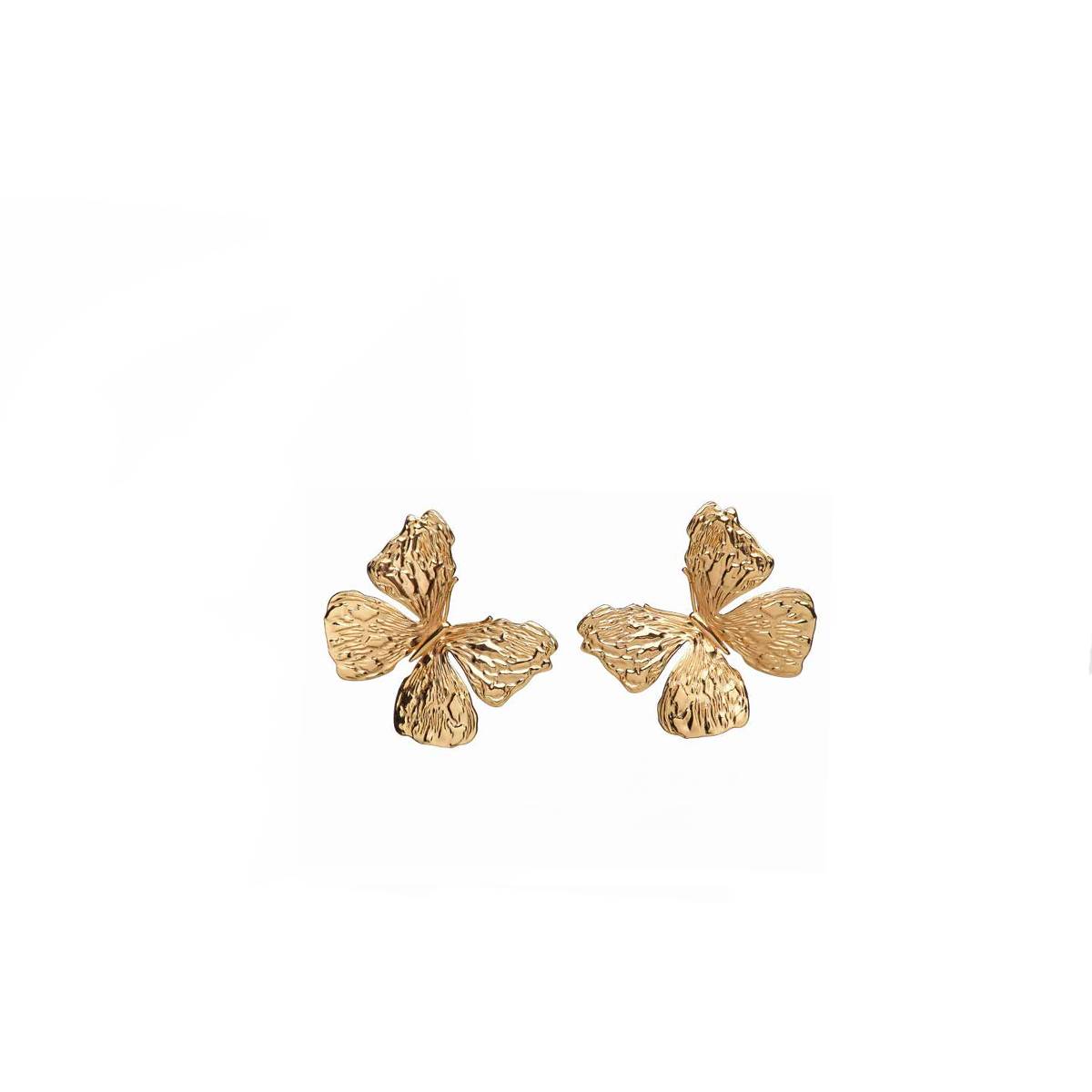 Orecchini Donna Ottaviani Bronzo Dorato A Lobo Farfalla Grande Fantasia 500678O