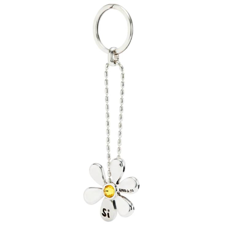Portachiavi Unode50 Fiore Placcato Argento LLA1024MRMTL0U
