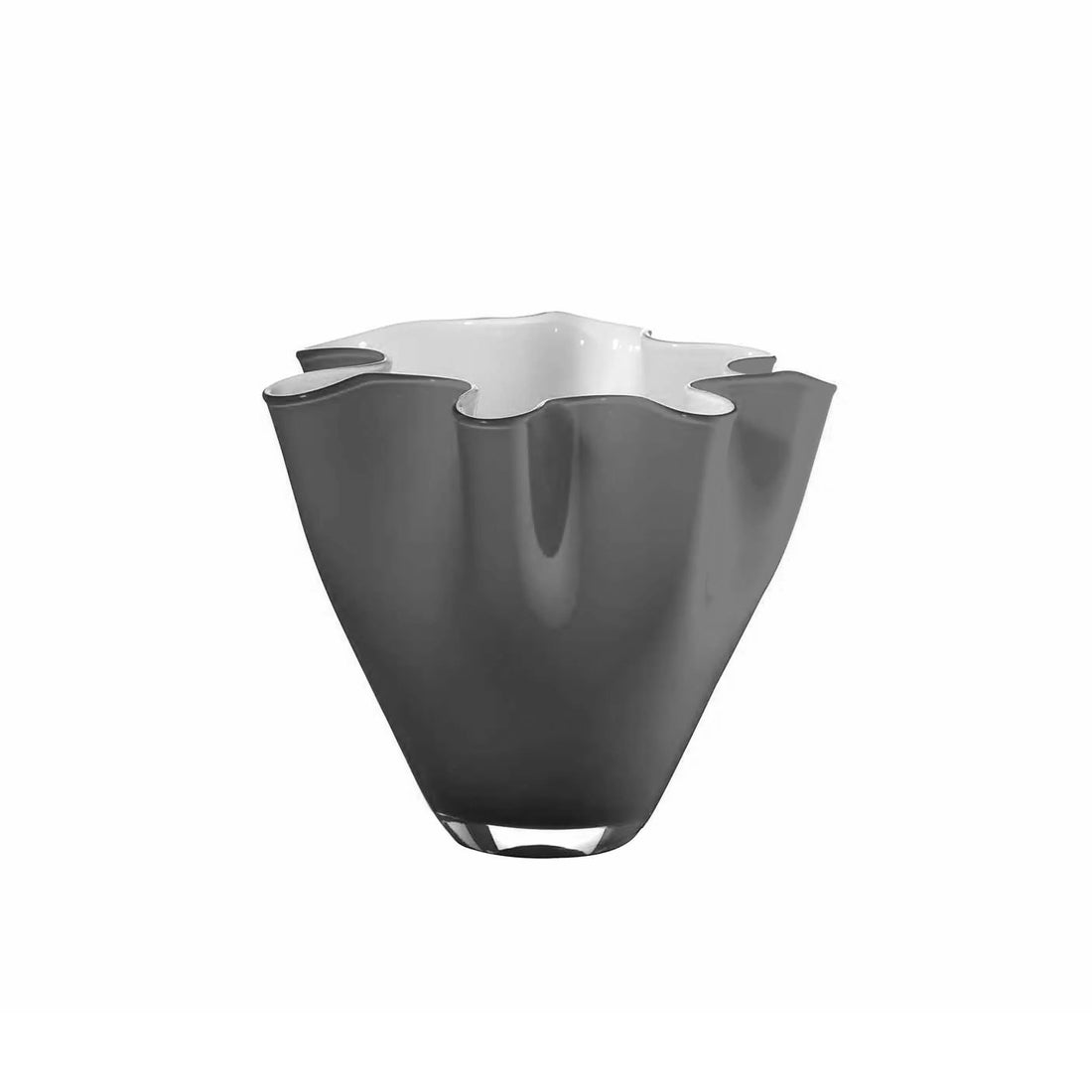 Vaso Cristallo Onlylux Wave Opale Grigio Altezza 13 cm OL01741
