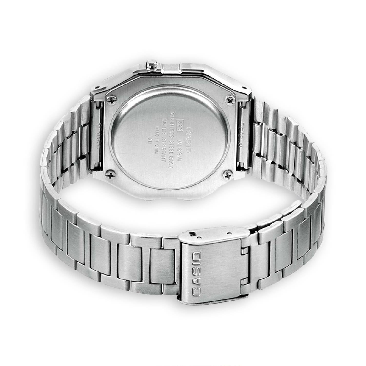 Orologio Uomo Acciaio Casio Digitale Quarzo Nero WR Cronografo Timer Sveglia