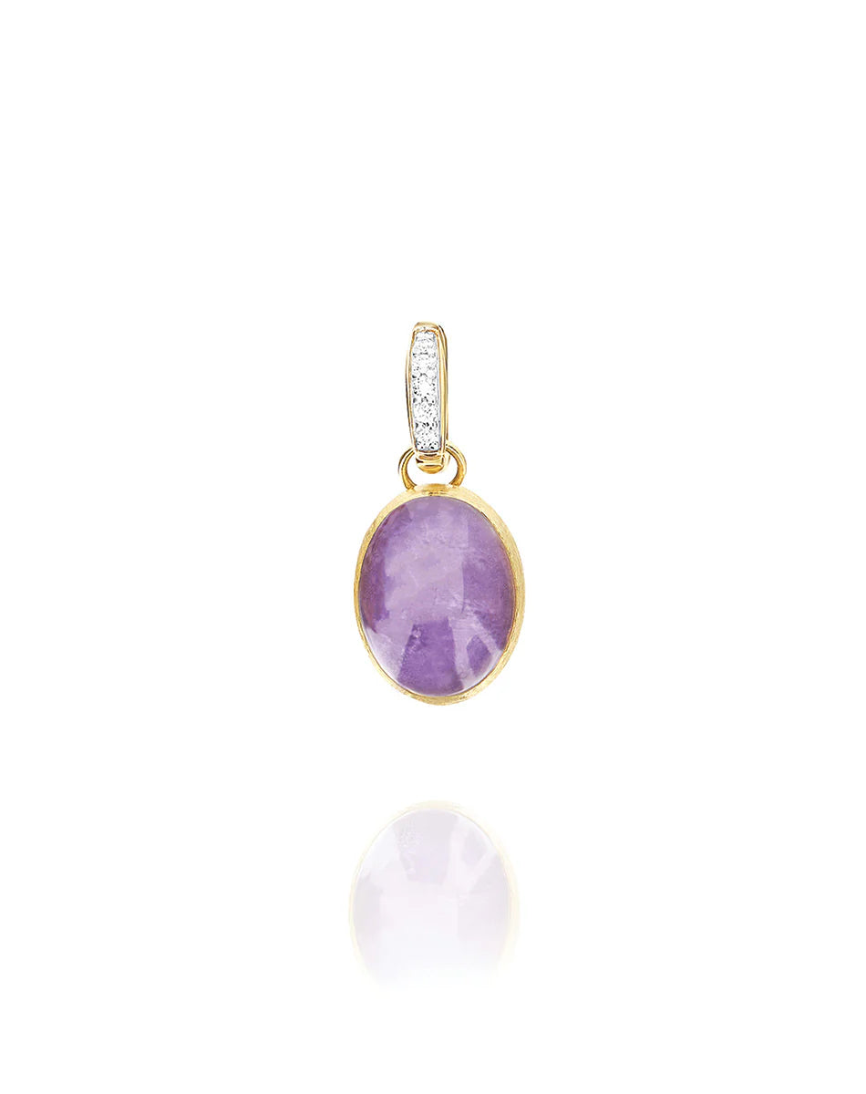 Ciondolo Donna Nanis Oro Giallo 18 KT Diamanti con lepidolite e madreperla PS2-609