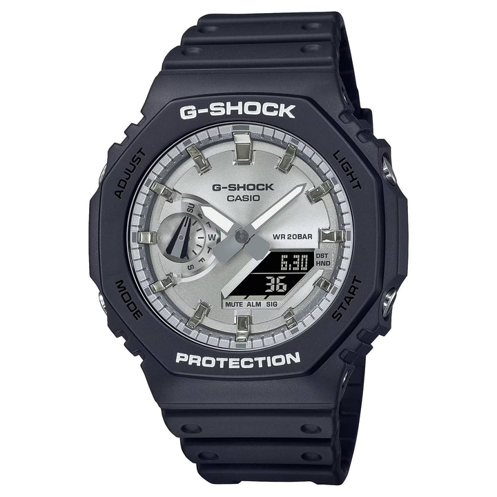 Orologio Uomo Casio G-Shock Analogico Digitale Nero Argento GA-2100SB-1AER