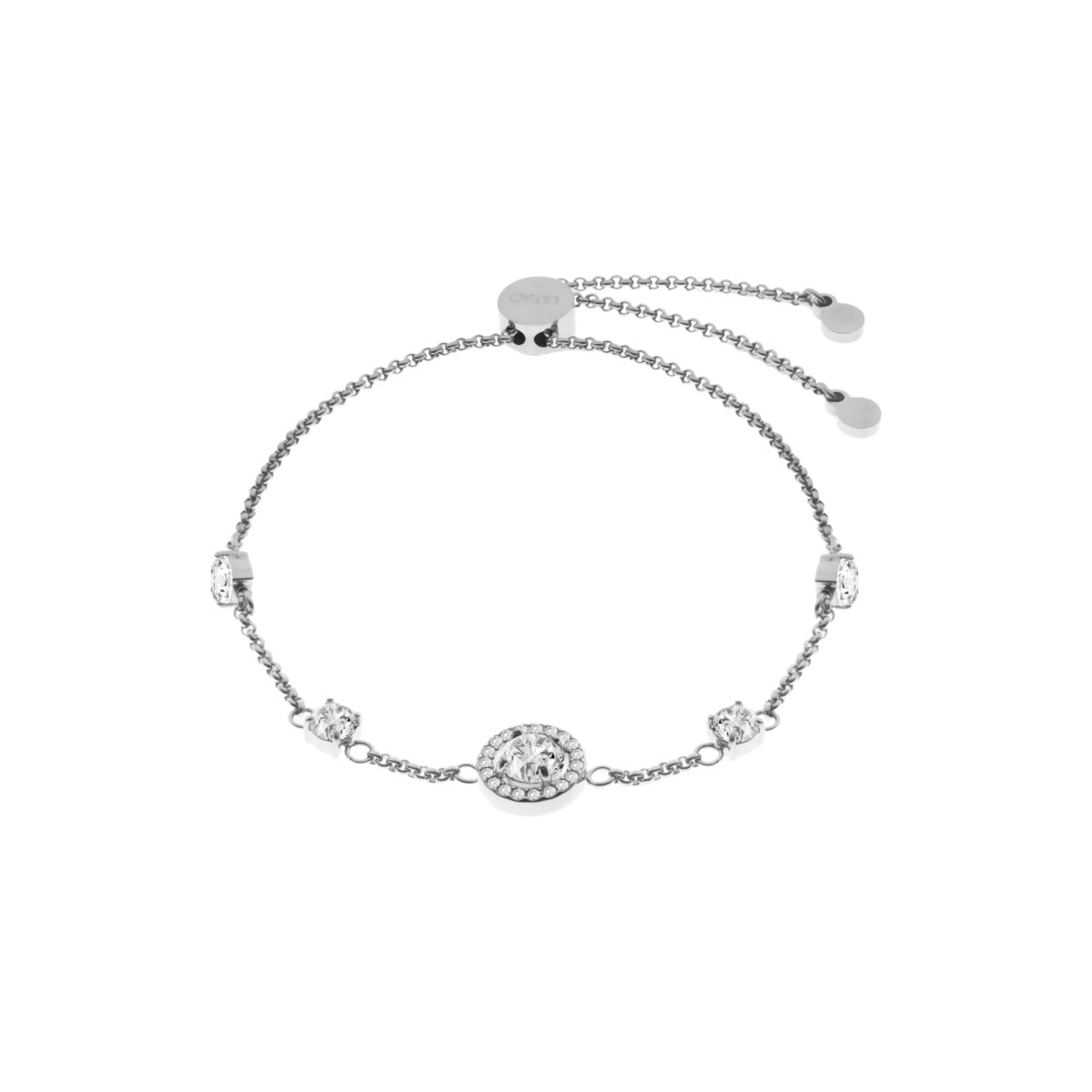 Bracciale Donna Liu Jo Acciaio Punto Luce Zirconi Bianchi LJ2261