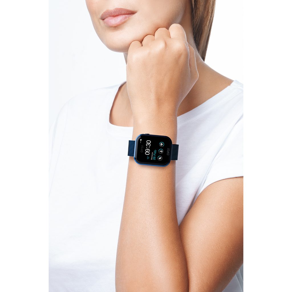 Orologio Unisex Ops Object Smartwatch Call Acciaio Blu Maglia Milano OPSSW-20