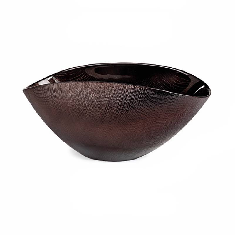 Centrotavola Cristallo Onlylux New Burano Cioccolato 38x11 cm OL03410