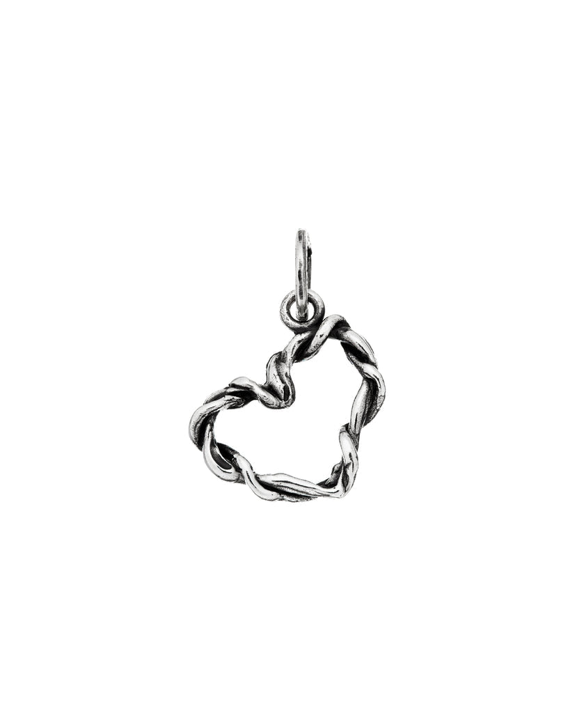 Charm Donna Giovanni Raspini Argento 925 Cuore Intreccio Realizzato A Mano 09463
