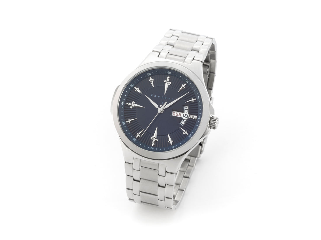 Orologio Uomo Cesare Paciotti Acciaio Quarzo Blu Data TSST225