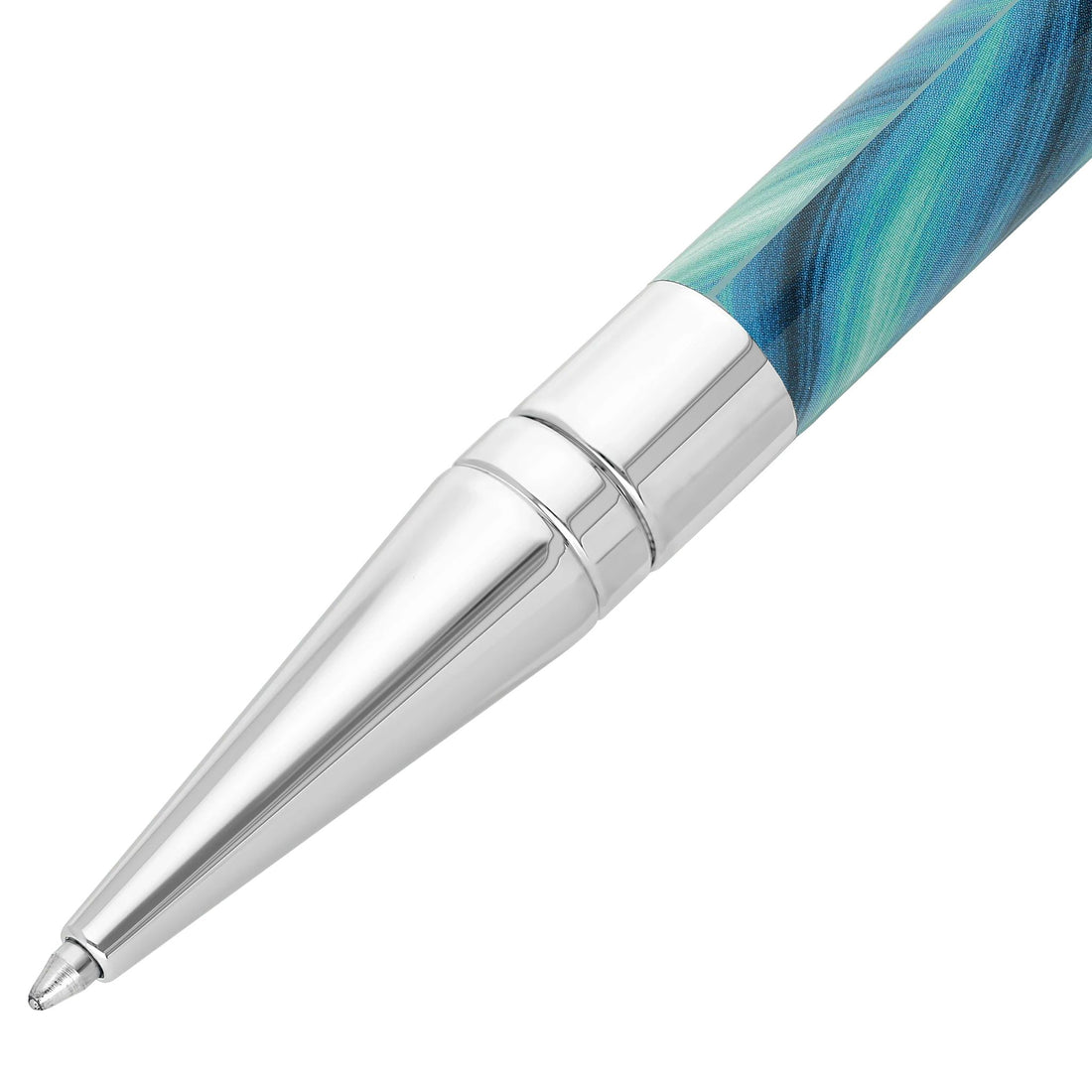 Penna Unisex Dupont Sfera Lucida Acciaio Geode Blu 275035