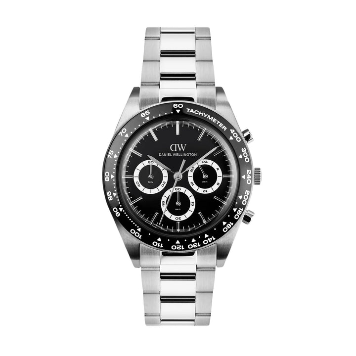 Orologio Uomo Daniel Wellington Iconic Tachymeter Acciaio Nero DW00100947