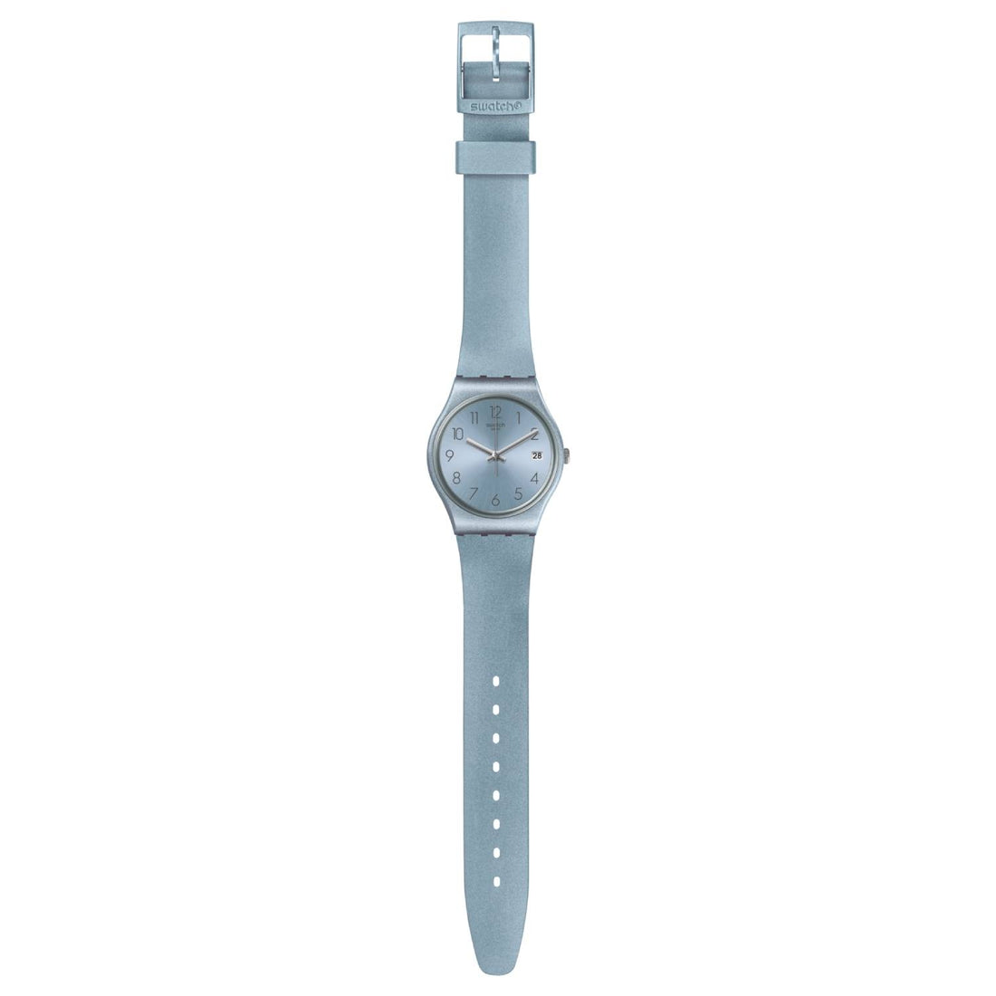 Orologio Donna Gomma Resina Swatch Quarzo Solo Tempo Data Blu  Azulbaya GL401