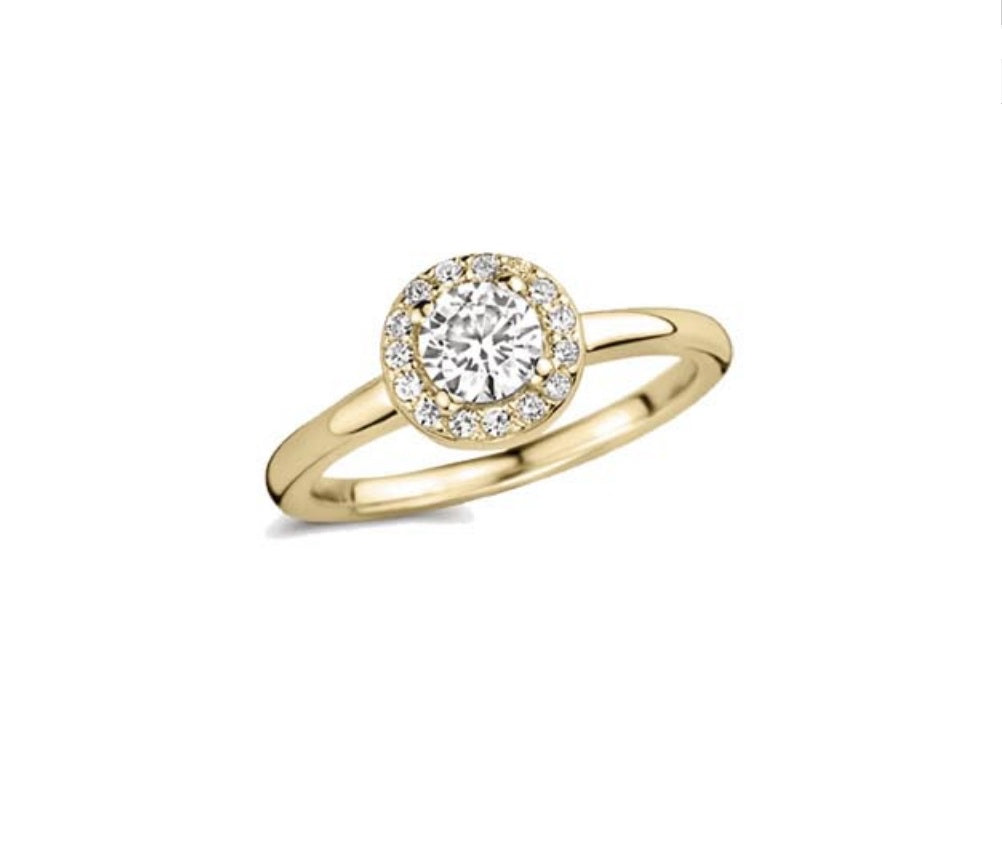Anello Donna Liu Jo Acciaio dorato Con Zirconi bianchi  LJ2508M14
