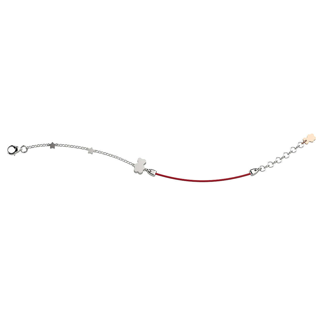 Bracciale Donna Nanàn Argento 925 filo rosso e orsetto  NAN0178