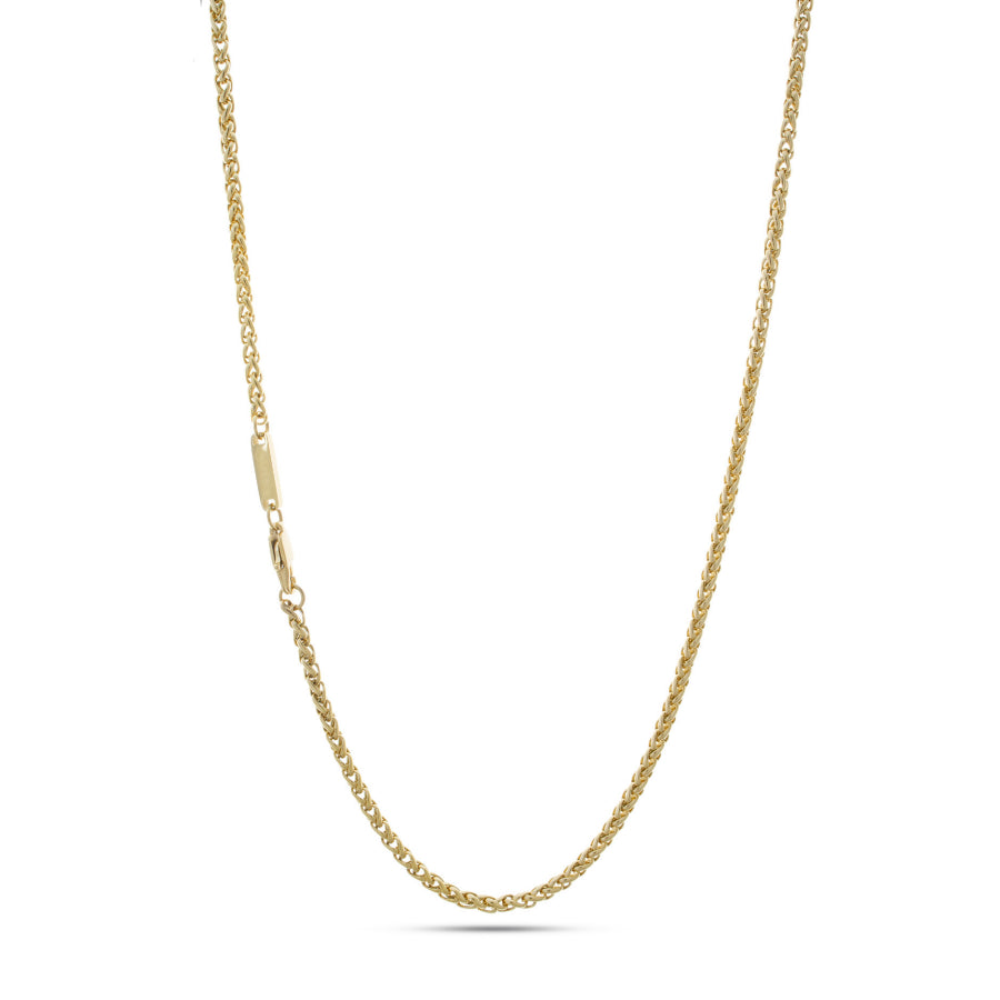 Collana Uomo Liu Jo Girocollo Acciaio Dorato Catena Spigata MLJ463