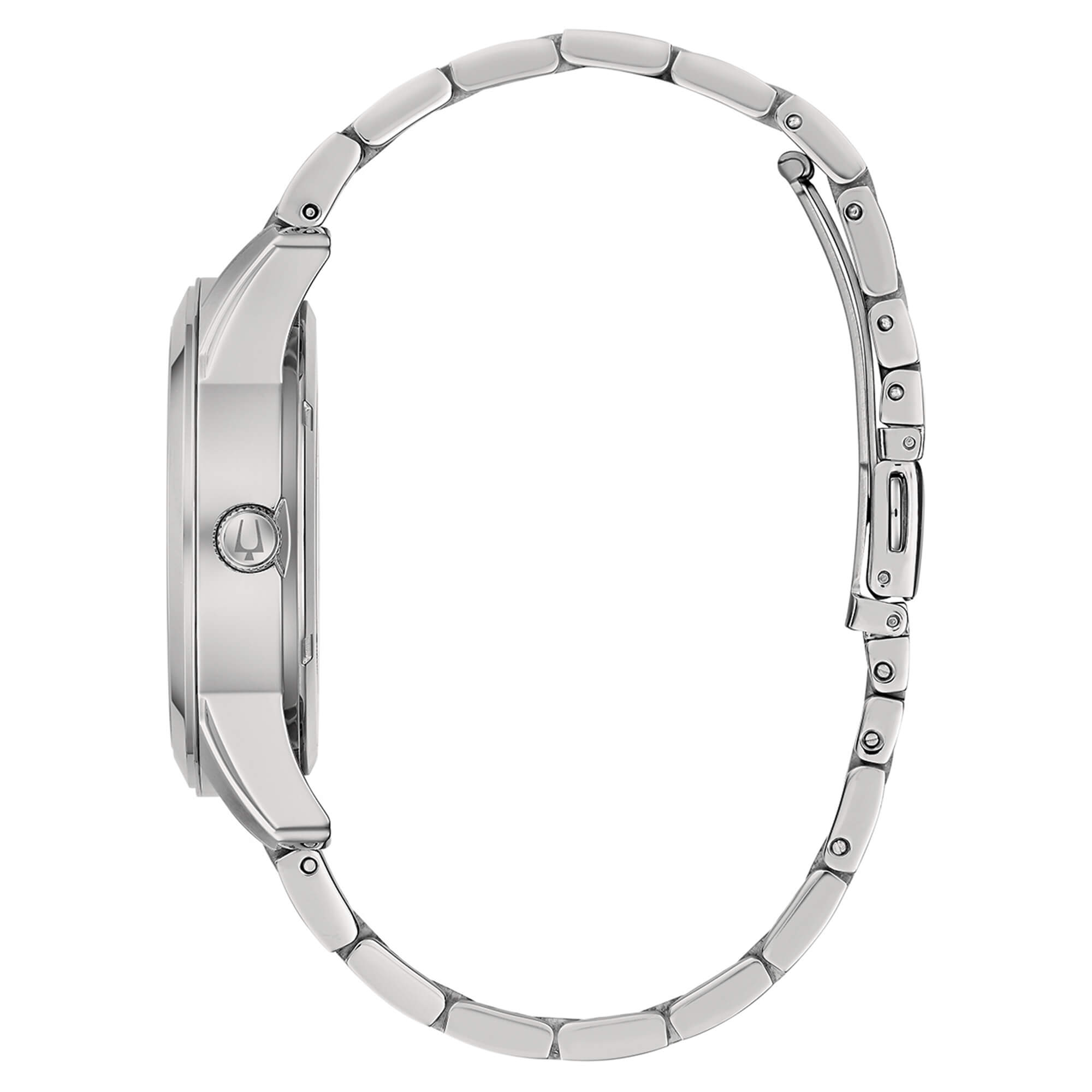 Orologio Uomo Bulova Automatico Numeri Romani Acciaio Blu Open Heart 96A281